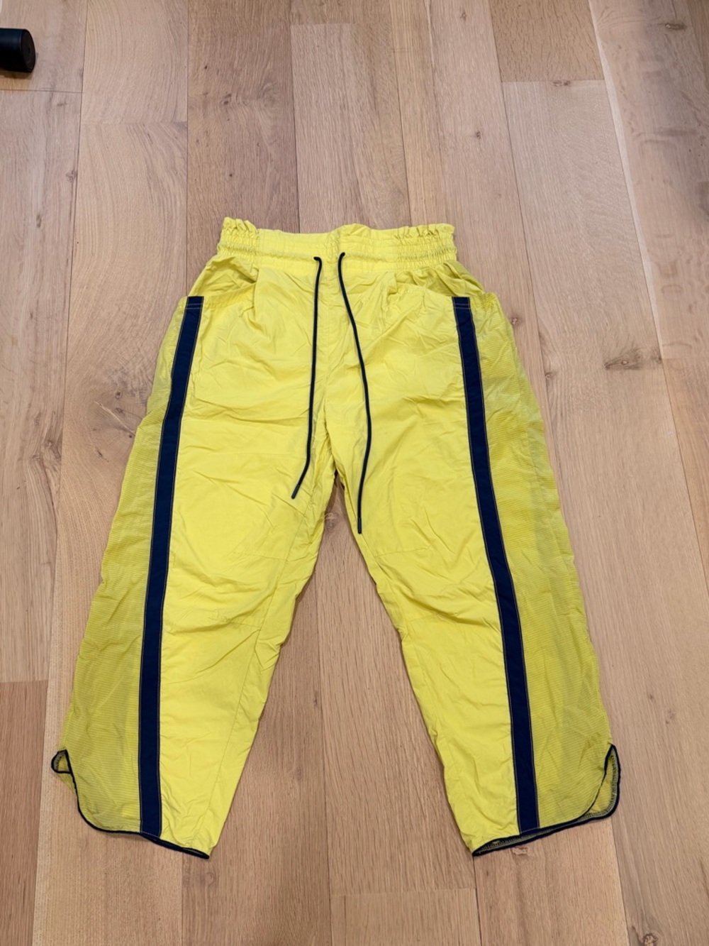 Free People Movement Yellow Nylon Track Pants Size M Lightweight